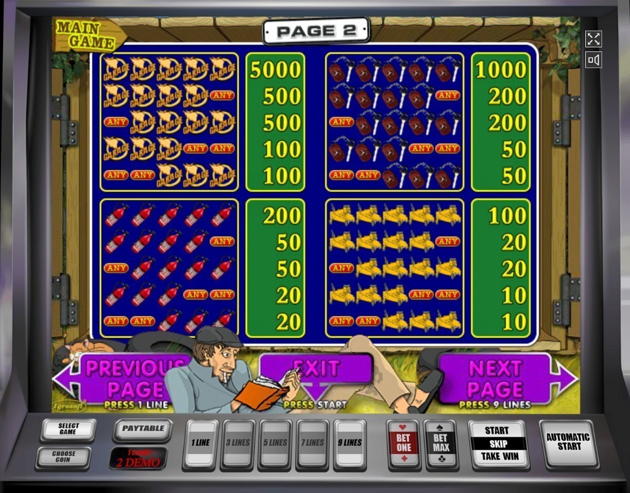 Специальные символы в слоте Garage