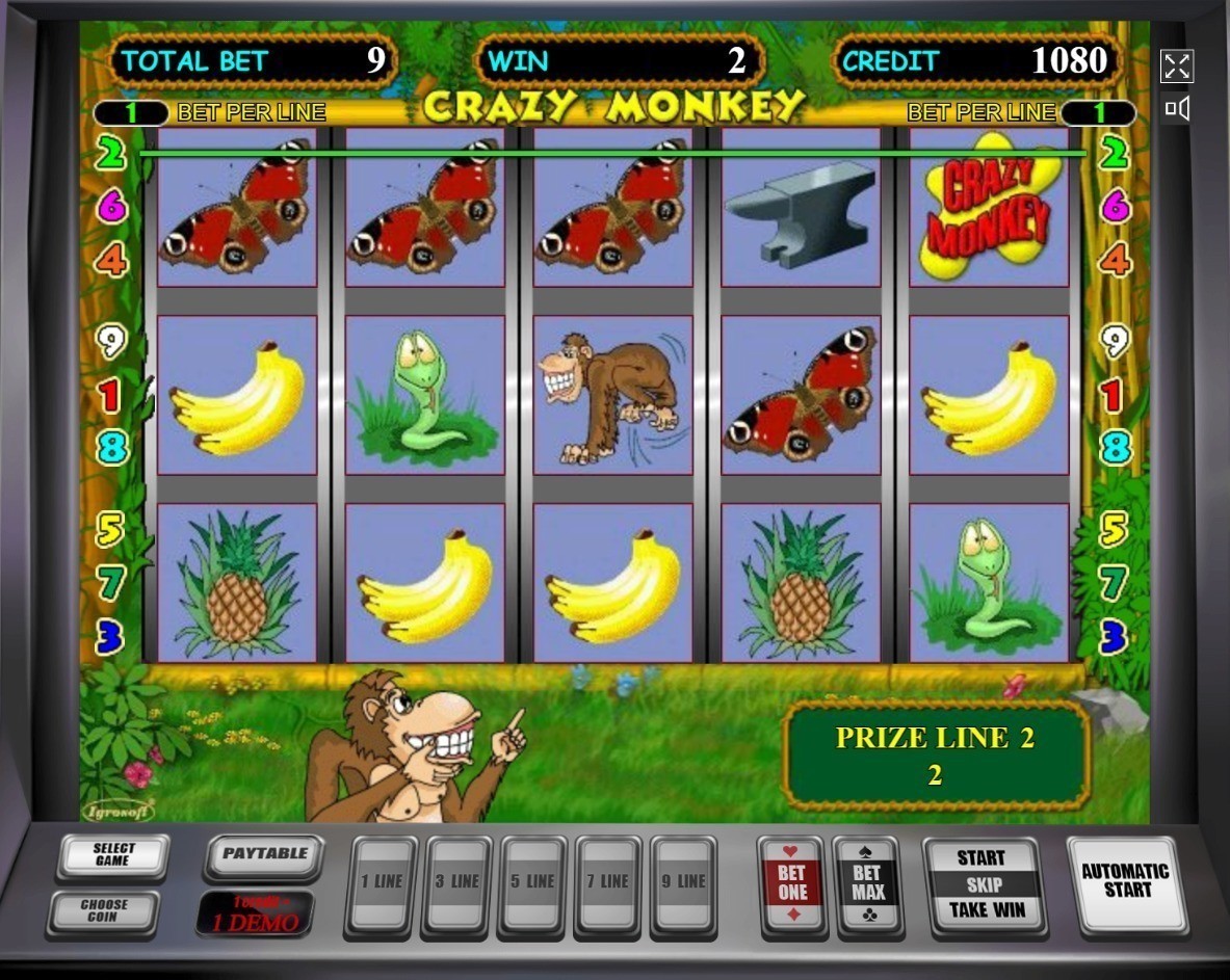 Игровой автомат Crazy Monkey